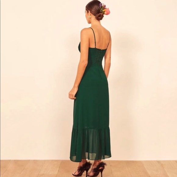 🍭🍭Sale🍭🍭 Reformation Emersyn Dress in Emerald - Picture 5 of 16